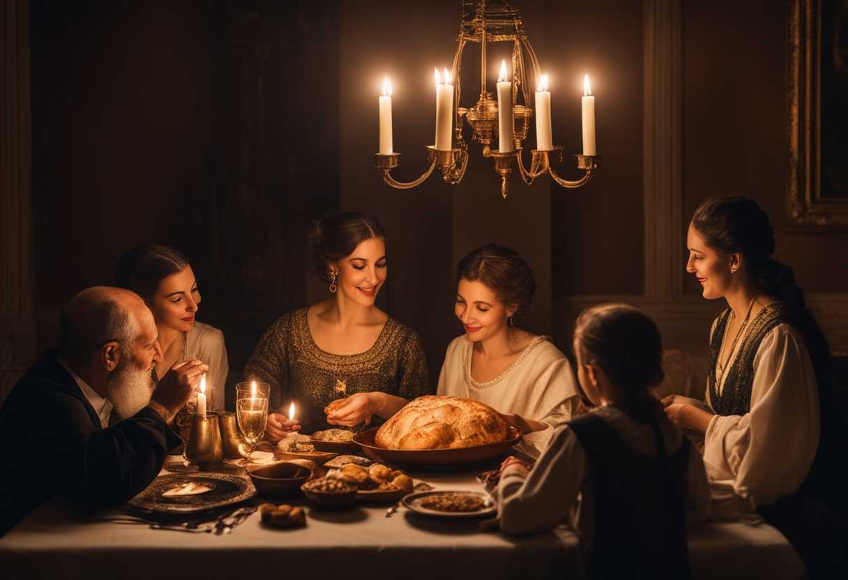 Jewish-family-Passover-celebration-candlelight-rituals-symbolic-foods-prayer-togetherness-joy-_vdkl
