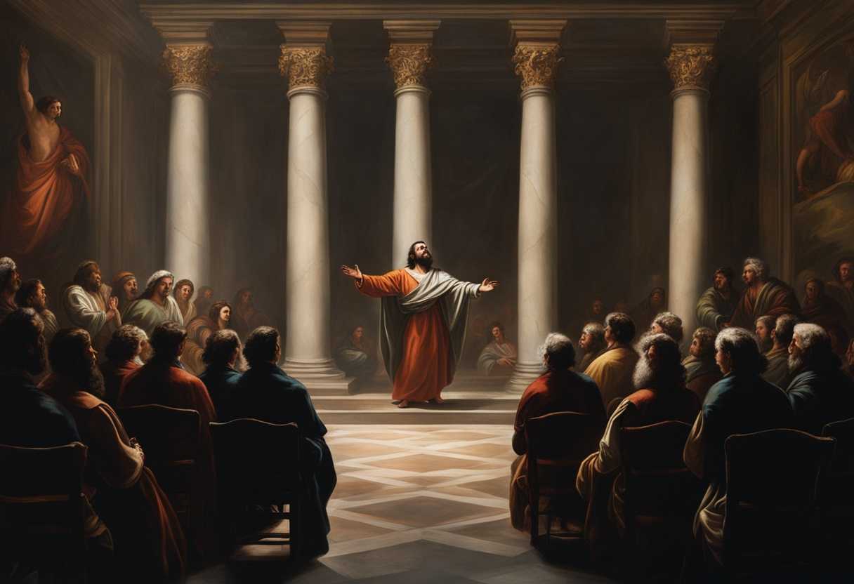 Prophet-stands-in-spotlight-delivering-intense-message-to-captivated-audience-in-shadowy-room_ylls