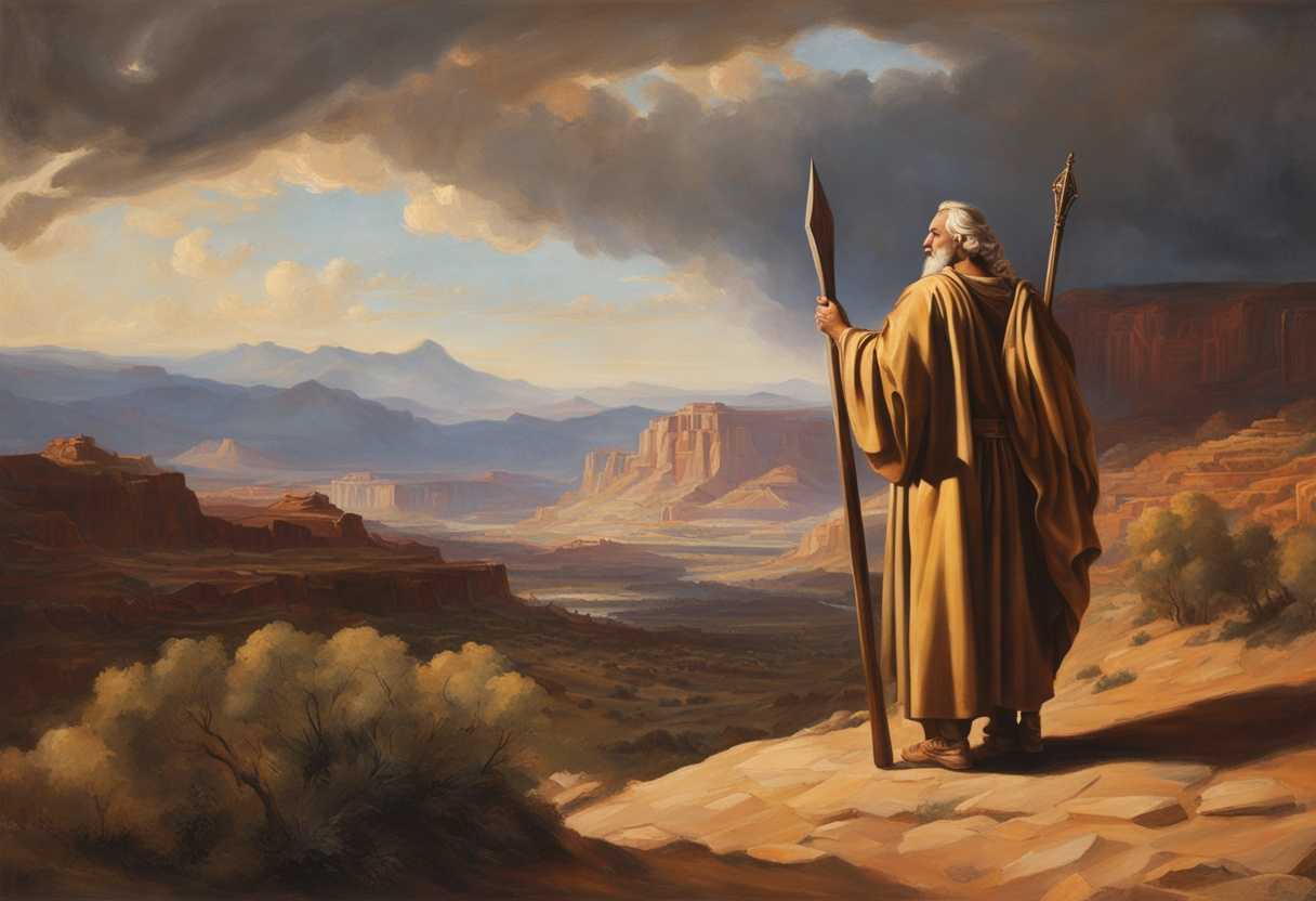 Moses-stands-in-Moab's-rugged-land-exuding-ancient-wisdom-and-commanding-presence-in-golden-light_jdbo