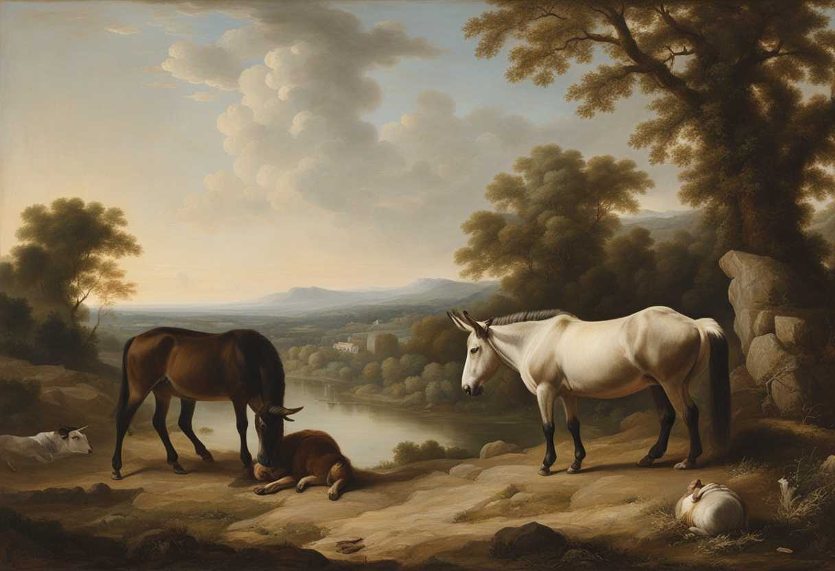 A-fallen-donkey-and-ox-in-a-serene-countryside-evoking-empathy-and-compassion_dzbv
