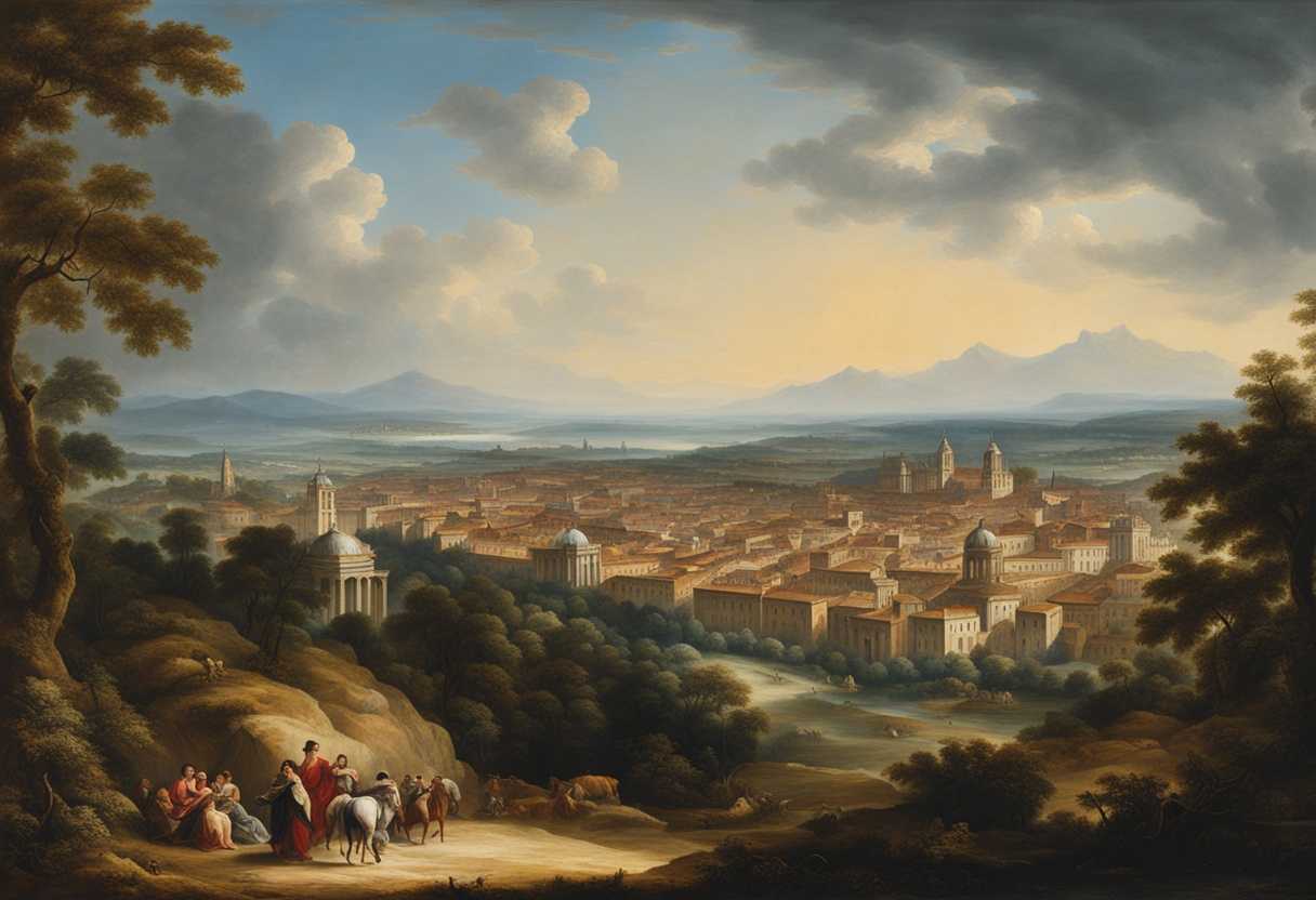 A-bustling-city-skyline-meets-a-tranquil-countryside-landscape-in-a-harmonious-visual-blend_owxa