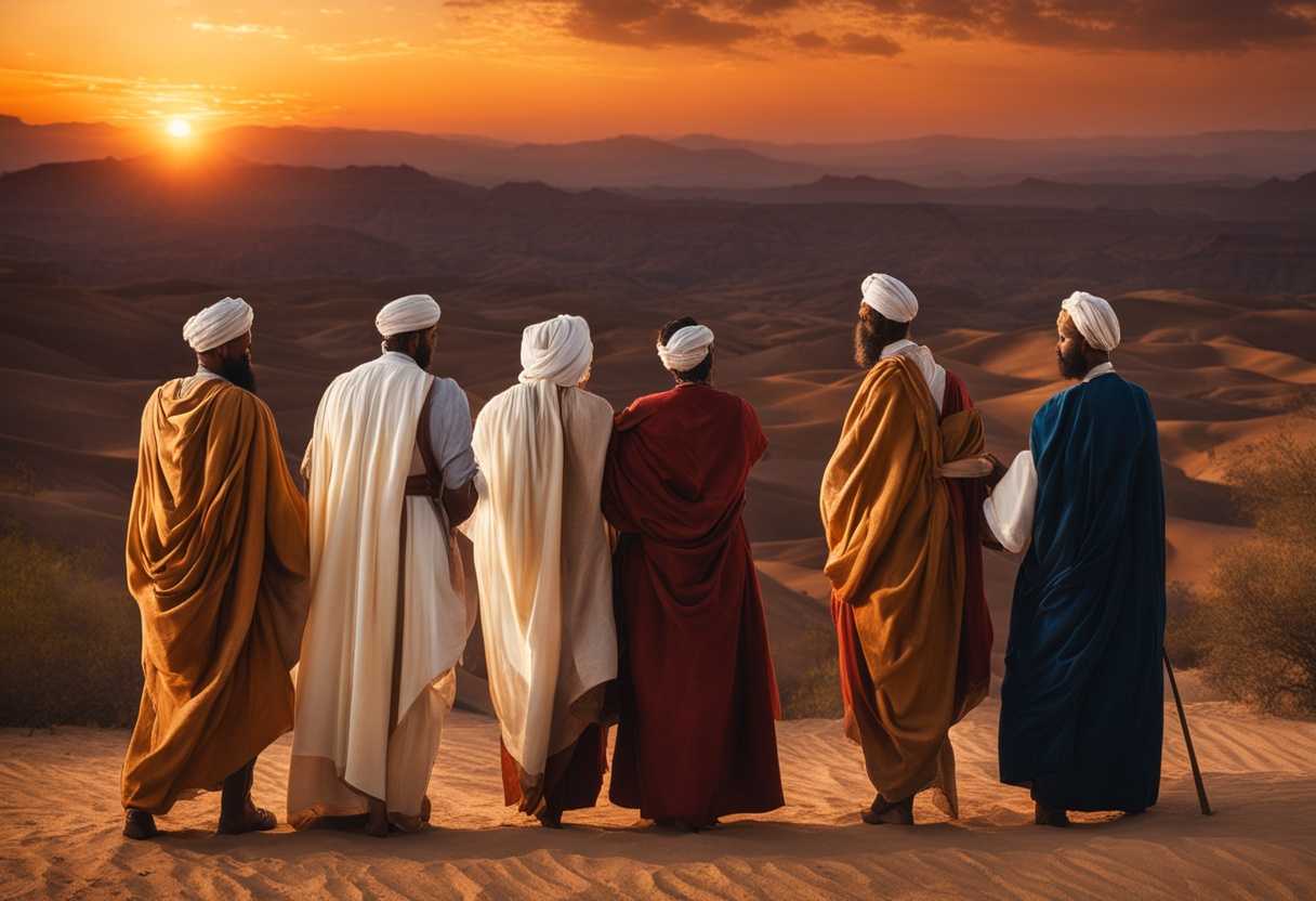 Israelites-in-the-desert-at-sunset-united-in-prayer-embodying-hope-and-spiritual-awakening_arev