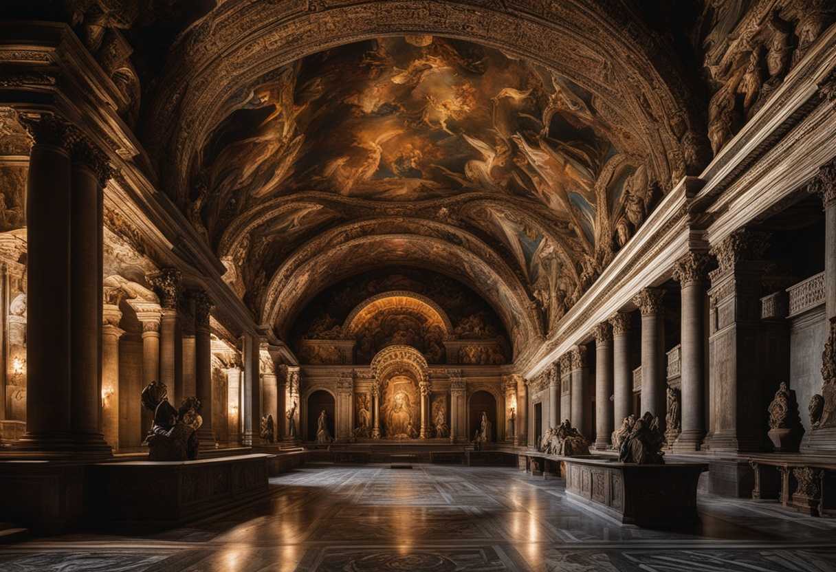 In-a-dimly-lit-temple-intricate-carvings-of-celestial-earthly-and-aquatic-creatures-stand-frozen_ifrb