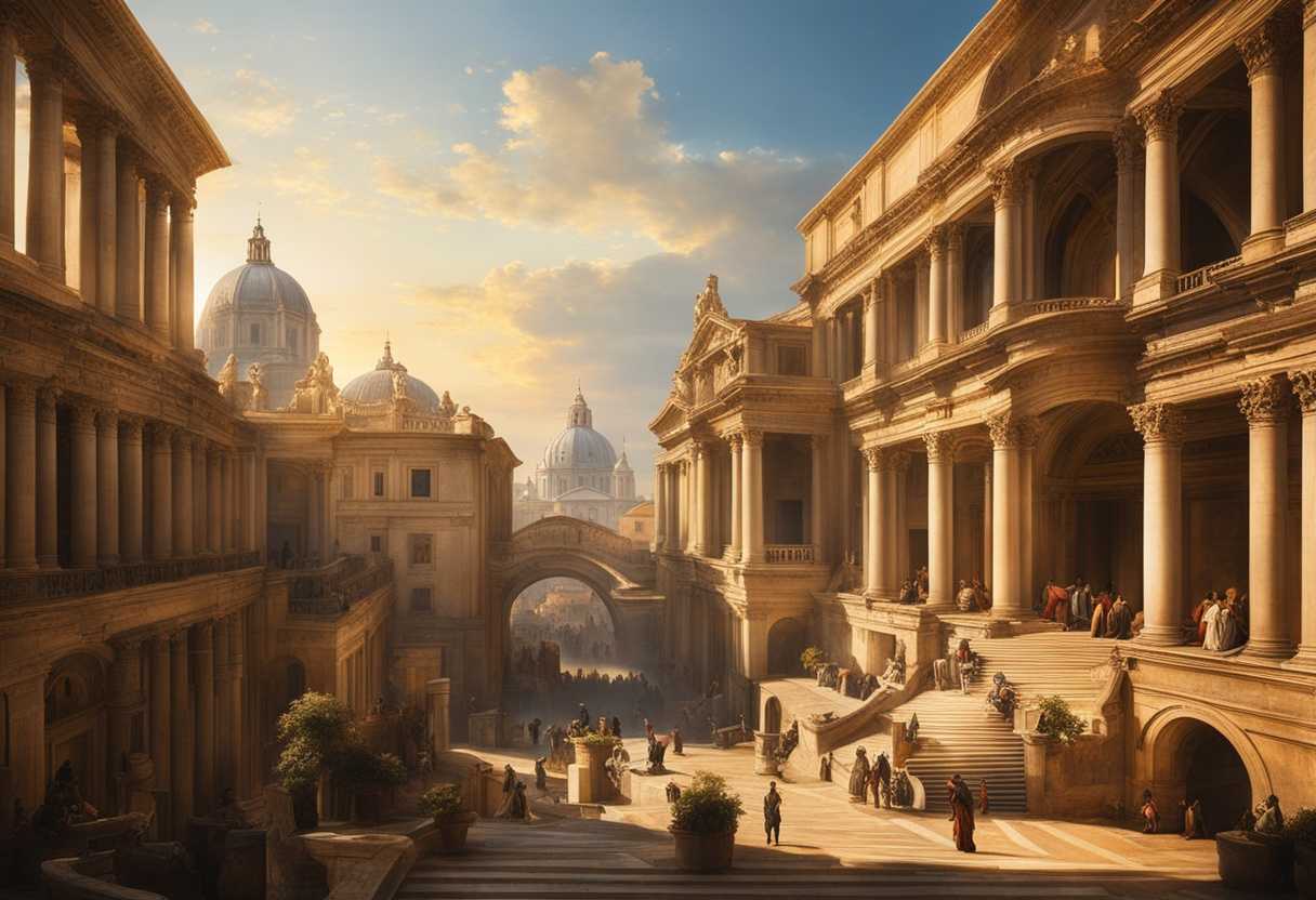 A-bustling-cityscape-where-ancient-and-modern-architecture-blend-under-warm-sunlight_yrhg