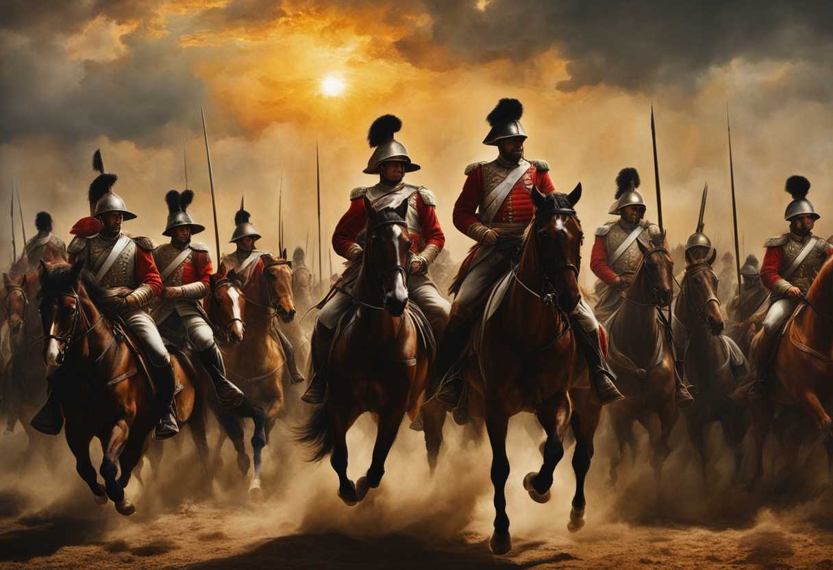 Determined-soldiers-stand-in-formation-on-battlefield-united-and-powerful-under-the-sun_uecd