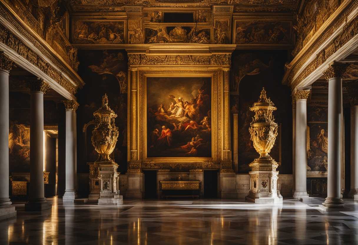 In-a-dimly-lit-temple-flickering-flames-cast-shadows-on-golden-statues-of-powerful-gods_ymoe