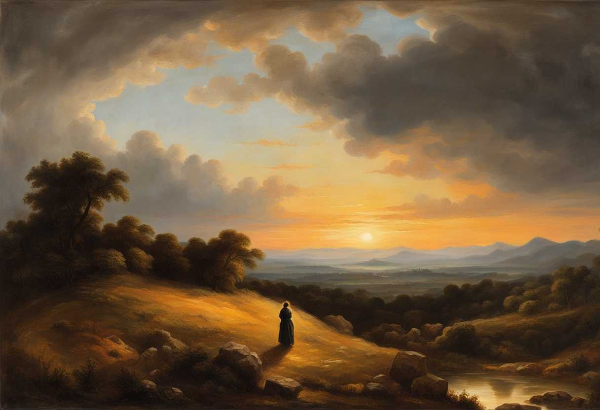 Solitary-figure-in-vast-wilderness-at-sunset-embodying-humility-and-reverence-amidst-untamed-beauty_oafr