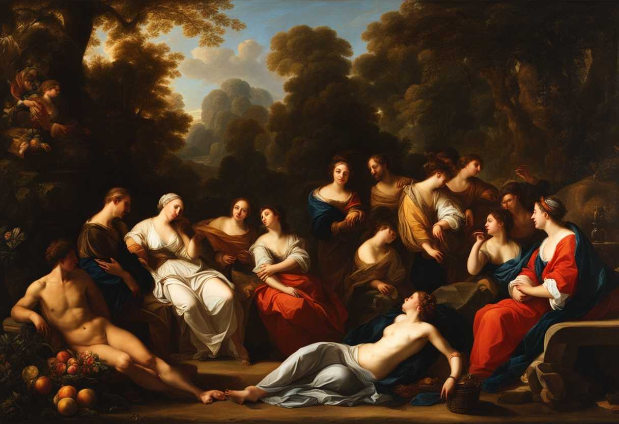 A-diverse-group-of-people-basking-in-warm-sunlight-connected-in-harmony-amidst-nature's-enduring-be_noce