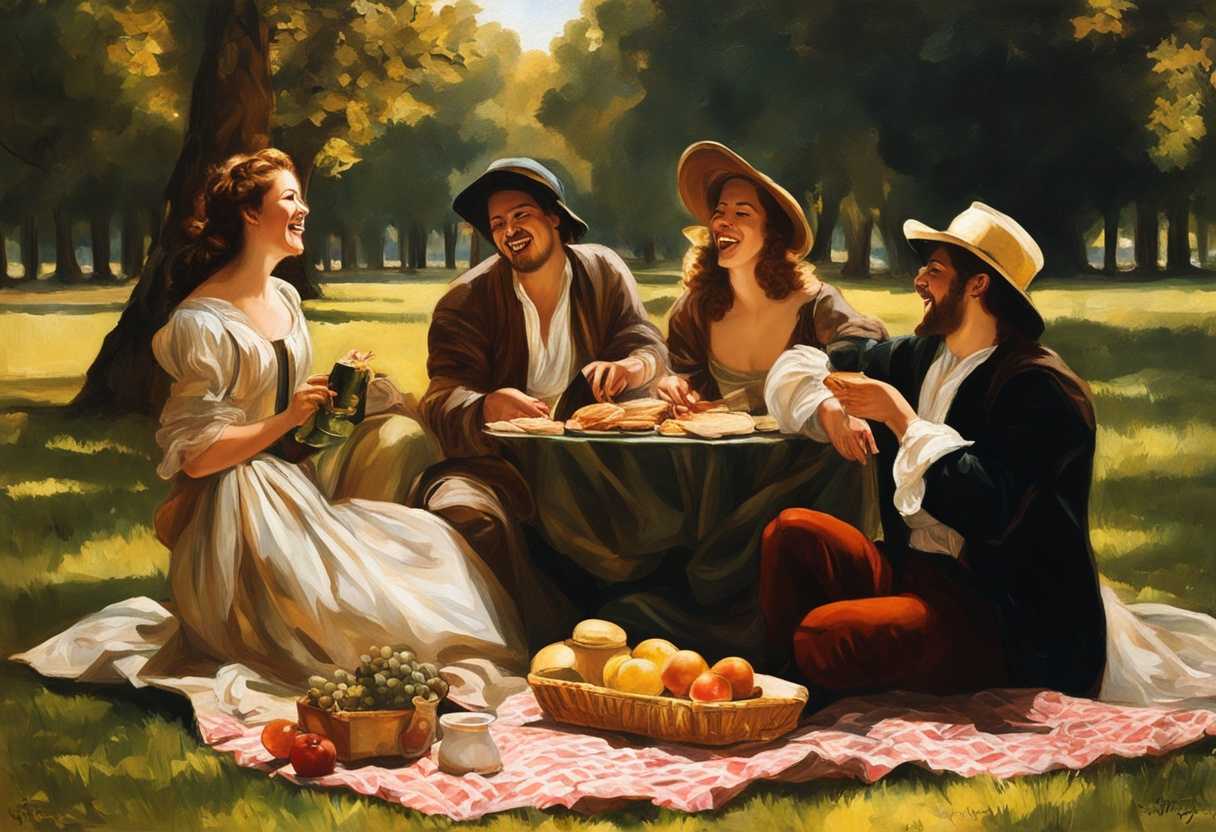 A-group-of-friends-laughing-and-sharing-a-picnic-in-a-sunlit-park_ilxk