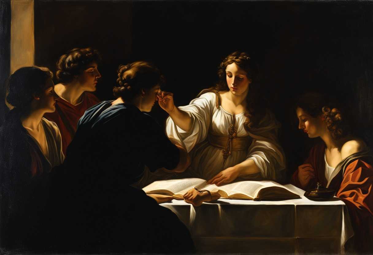 A-figure-solemnly-makes-a-vow-to-a-messenger-in-dramatic-lighting-conveying-reverence-and-commitmen_kmbk