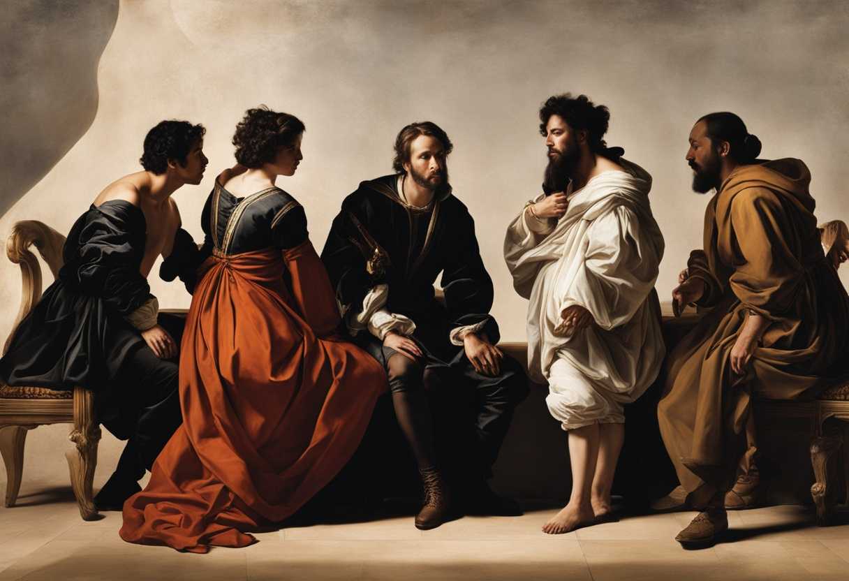 A-group-of-diverse-individuals-engage-in-a-deep-timeless-conversation-under-dramatic-lighting_dcqp