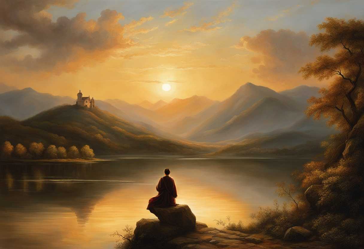 A-figure-gazes-in-awe-at-a-majestic-sunset-feeling-reverence-and-tranquility-in-nature_attp