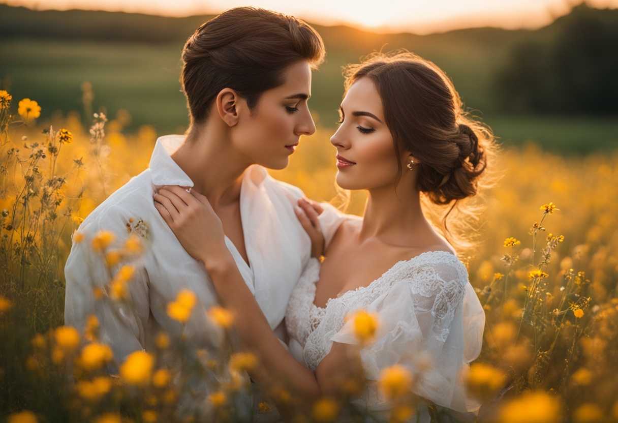 Couple-in-wildflower-field-at-sunset-golden-light-whimsical-relaxed-timeless-romance_xhtt