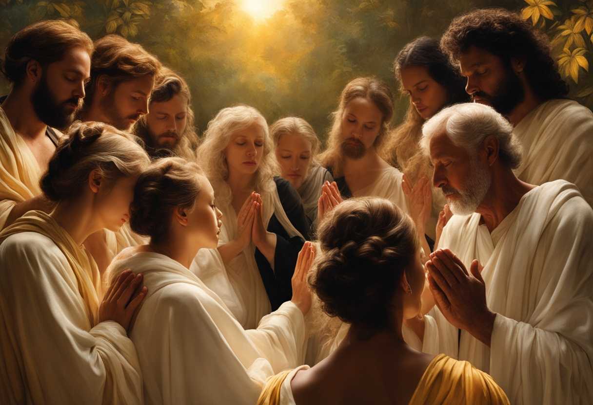 People-in-prayer-circle-hands-clasped-bathed-in-golden-light-surrounded-by-nature's-beauty_iwoi