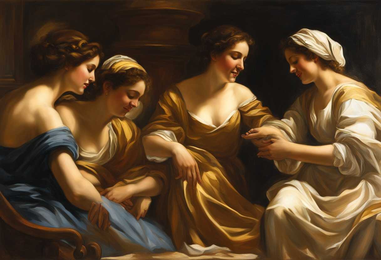 A-circle-of-friends-bathed-in-golden-light-sharing-laughter-and-camaraderie-in-a-timeless-moment_dcjl