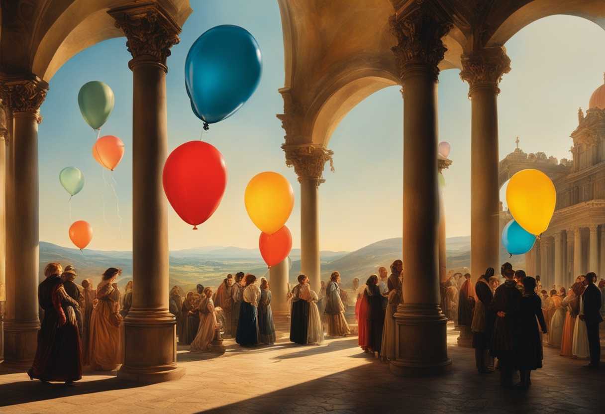 People-in-line-with-colorful-balloons-under-warm-sunlight-in-a-beautiful-landscape-celebrating-jo_sarj