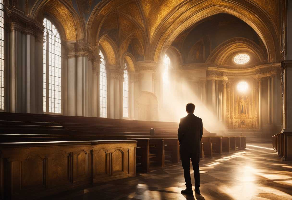A-person-stands-in-a-timeless-church-bathed-in-golden-light-feeling-spiritual-connection_mtvy