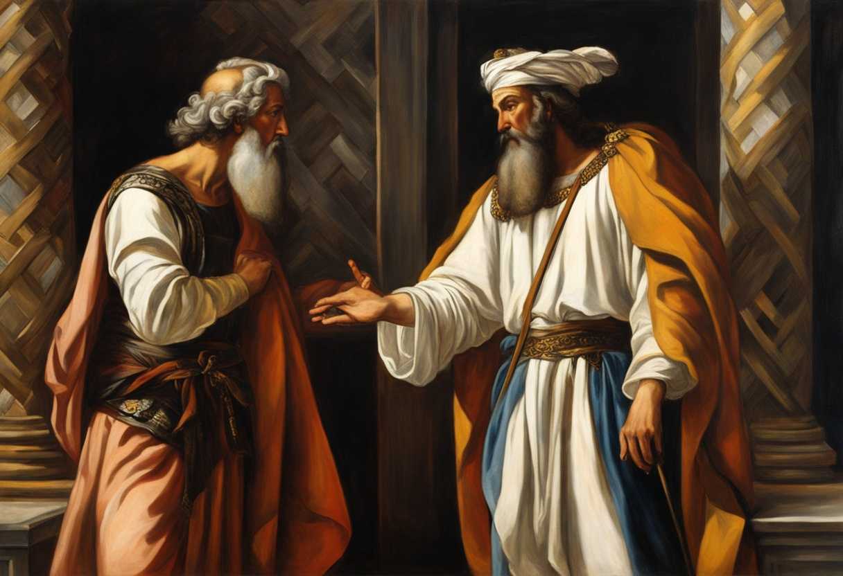 Moses-confronts-Pharaoh-with-Aaron-by-his-side-as-the-Lord-watches-over-them_tzqo