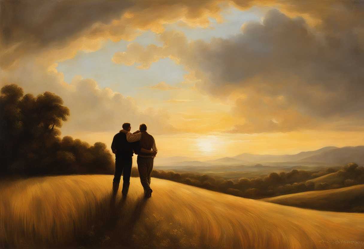 A-father-and-son-embrace-under-a-golden-sun-embodying-a-timeless-bond-of-love-and-wisdom_qfvj
