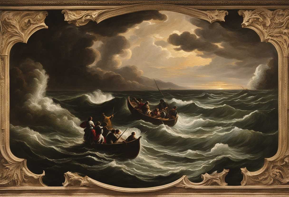 Israelites-pass-through-parted-sea-walls-of-water-silhouetted-figures-divine-intervention-faith-_cgiq