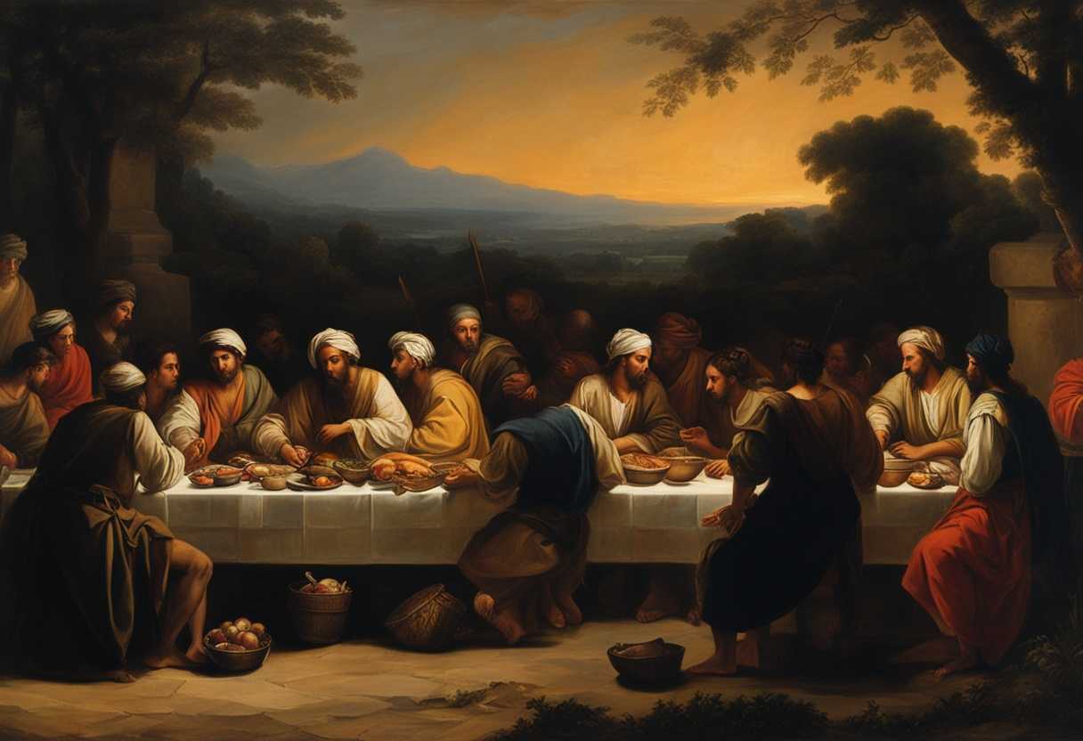 Israelites-gather-at-twilight-hungry-yet-hopeful-as-they-await-a-meal-of-meat_pavn