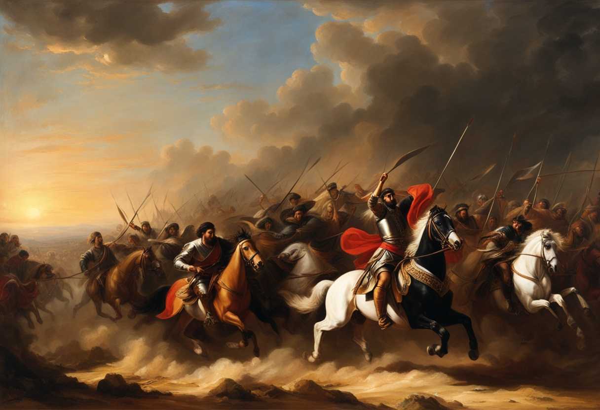 Fierce-battle-between-Amalek-and-Israel-warriors-frozen-in-time-at-sunset-in-desert_nznw