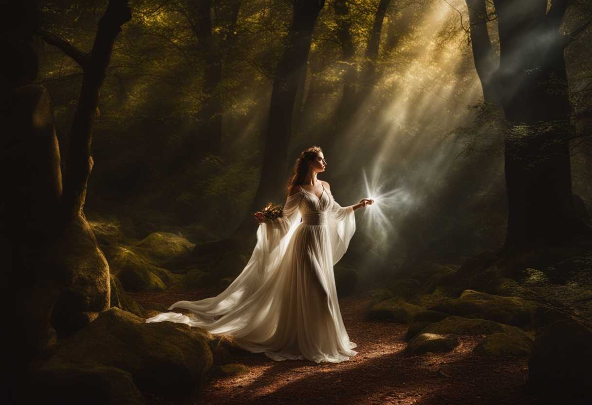 A-sorceress-in-a-mystical-forest-casting-a-spell-under-dappled-sunlight_zvbg