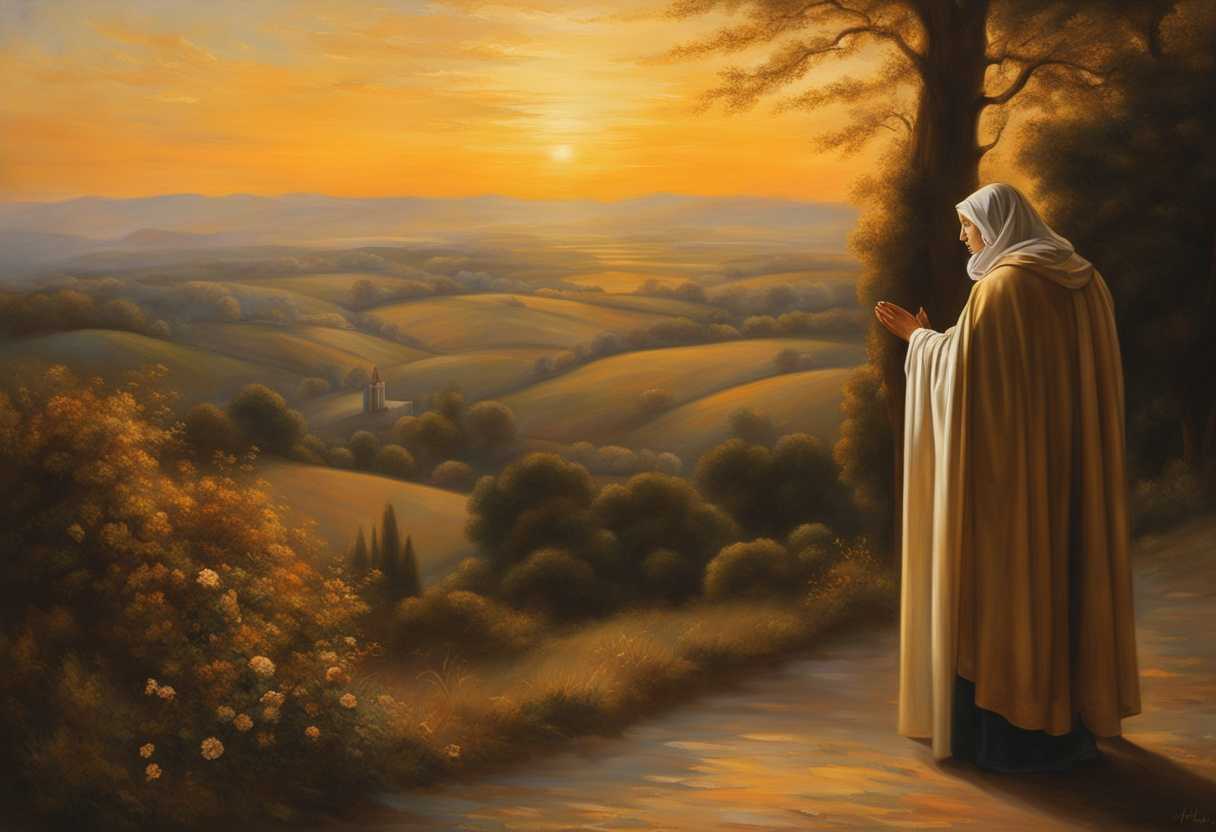 Compassionate-neighbor-offers-cloak-at-sunset-symbolizing-empathy-and-kindness-in-warm-golden-light_ersg