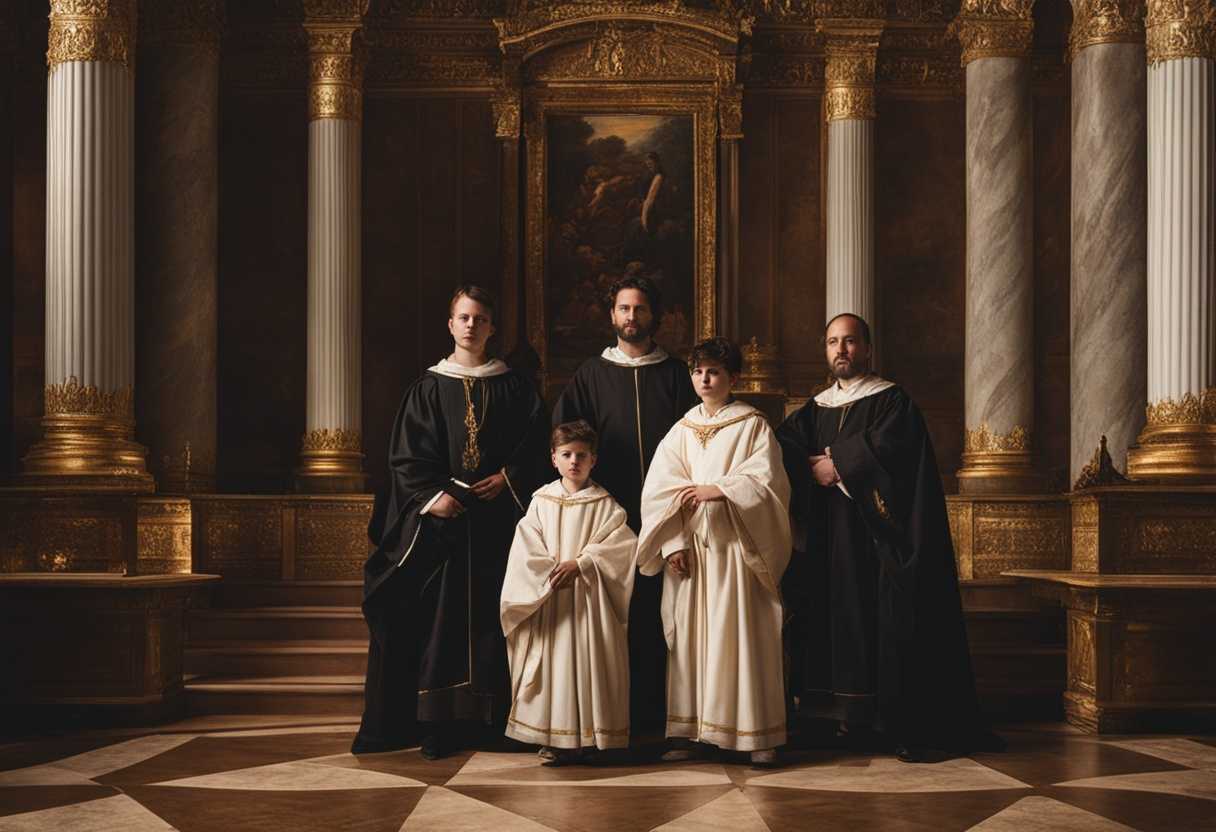 Aaron-and-sons-in-sacred-attire-solemnly-standing-before-ornate-altar-in-temple-ritual_pfdl