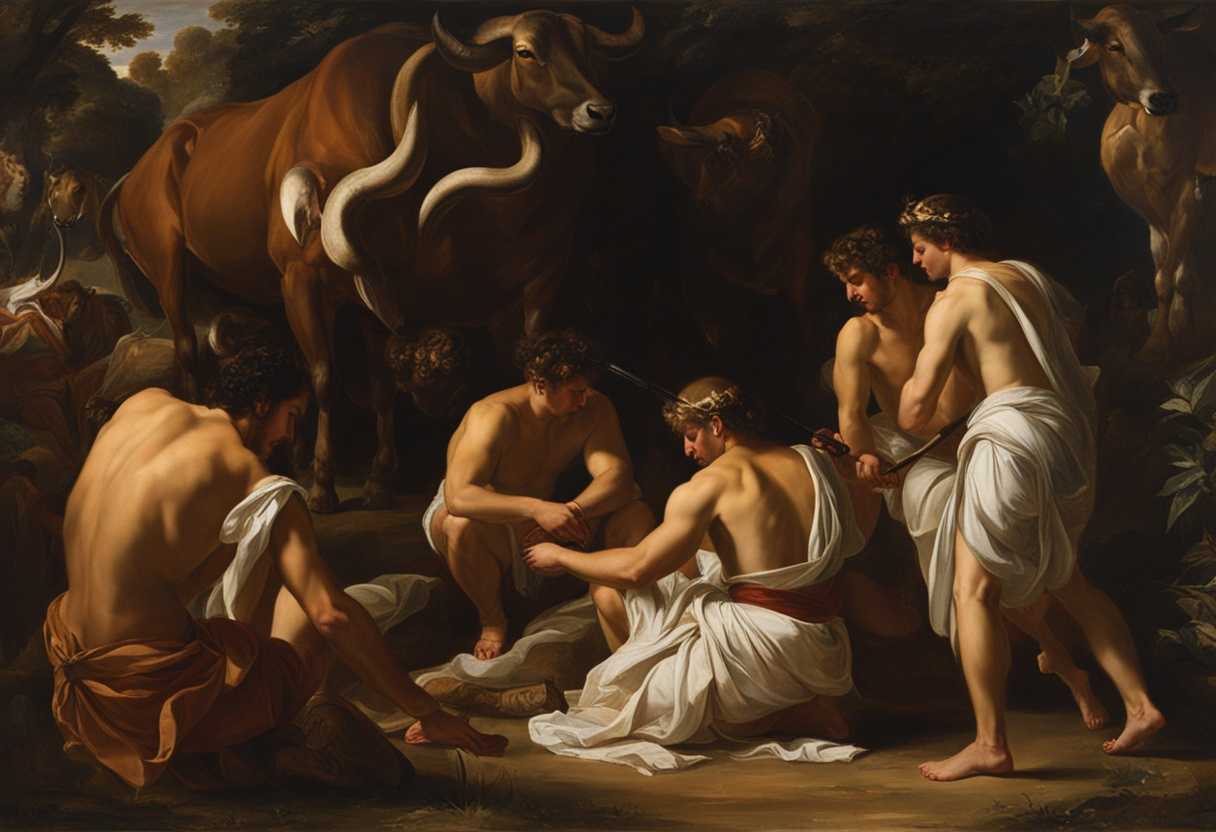 Aaron-and-sons-perform-sacred-ritual-with-bull-and-rams-at-tent-entrance_ufta
