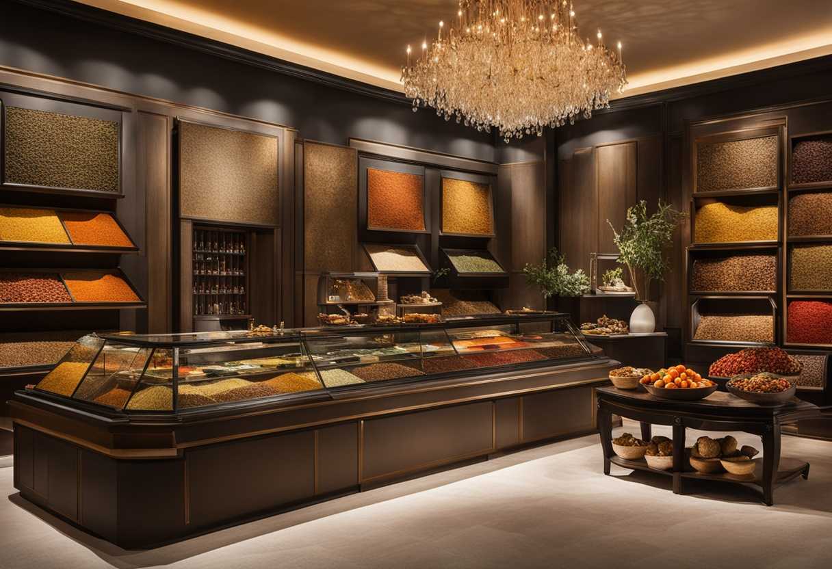 A-lavish-display-of-vibrant-spices-meticulously-arranged-under-soft-lighting-exuding-a-sense-of-re_nlgc