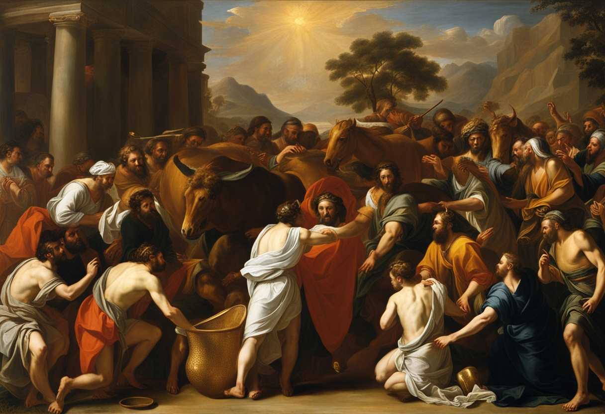 Moses-and-Aaron-lead-crowd-in-crafting-golden-calf-tension-between-faith-and-temptation_elps