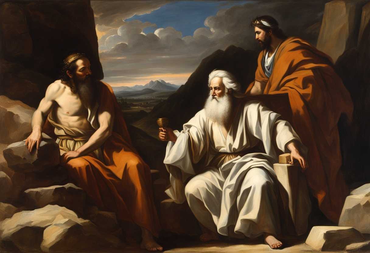 Moses-on-Mount-Sinai-receiving-stone-tablets-from-the-Lord-in-a-divine-serene-moment_qvfu