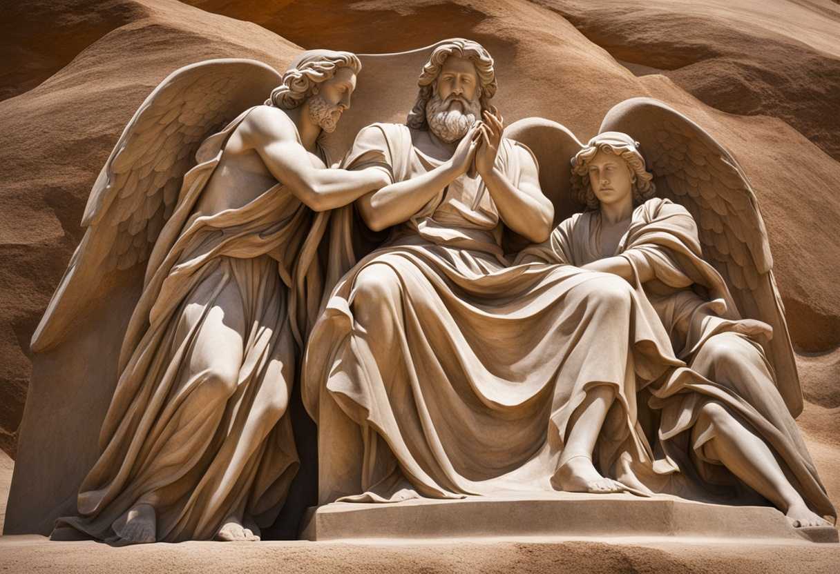 Moses-carves-sacred-words-on-stone-tablets-in-the-desert-surrounded-by-divine-presence_jeow