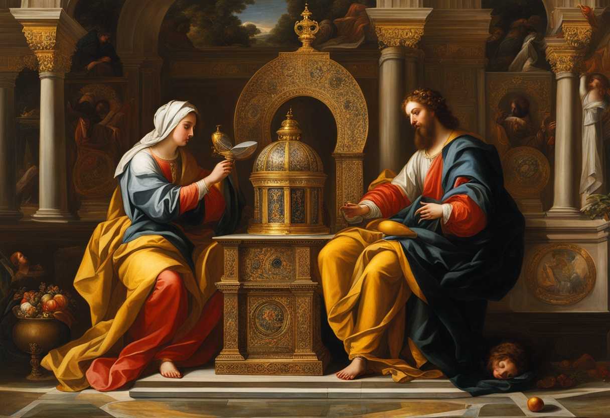 Bezalel-and-Oholiab-create-vibrant-intricate-sacred-items-in-the-sunlit-Tabernacle_xgov
