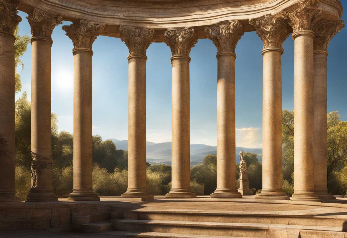 Ancient-pillars-stand-tall-in-warm-sunlight-weathered-but-strong-embodying-history-and-resilience_xwsk
