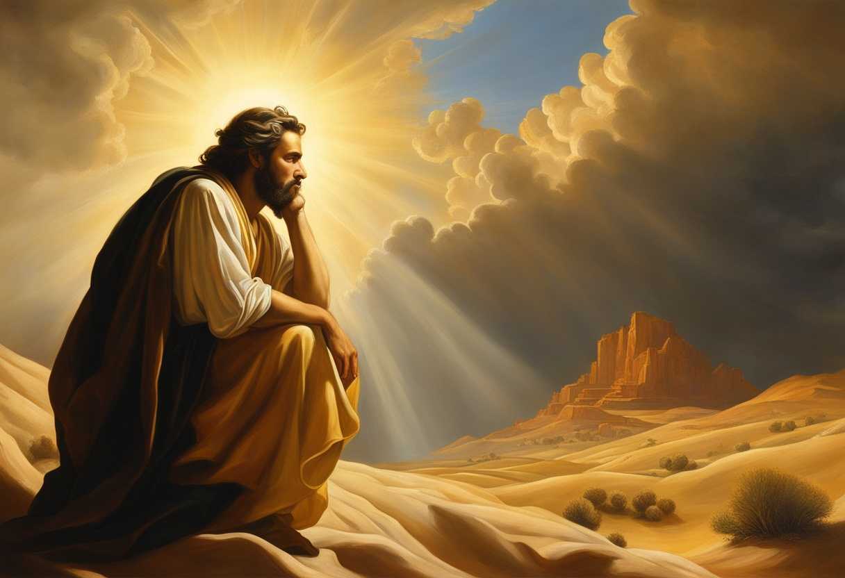 Moses-gazes-in-awe-at-God's-radiant-presence-in-the-desert-bathed-in-golden-light_cnpz