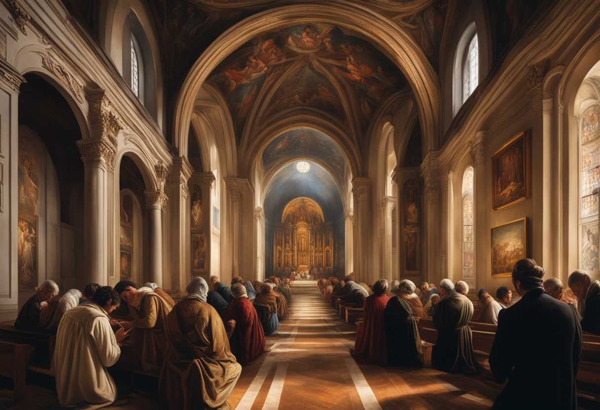 People-gather-in-a-cozy-church-heads-bowed-in-prayer-faces-serene-feeling-connected-and-hopeful_rjcu
