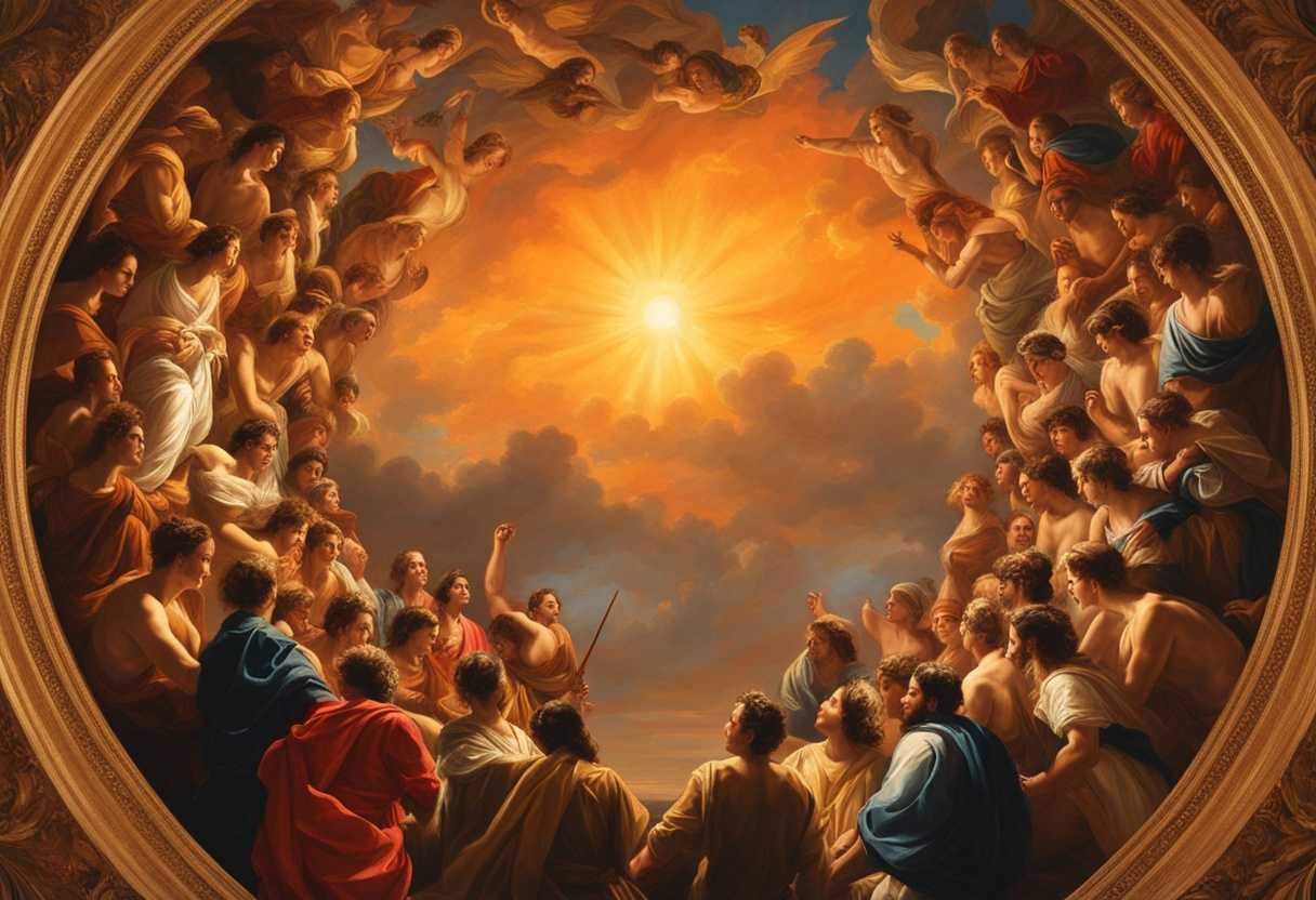 People-in-circle-faces-glowing-in-sunset-united-in-hope-and-determination-under-vibrant-sky_rucy