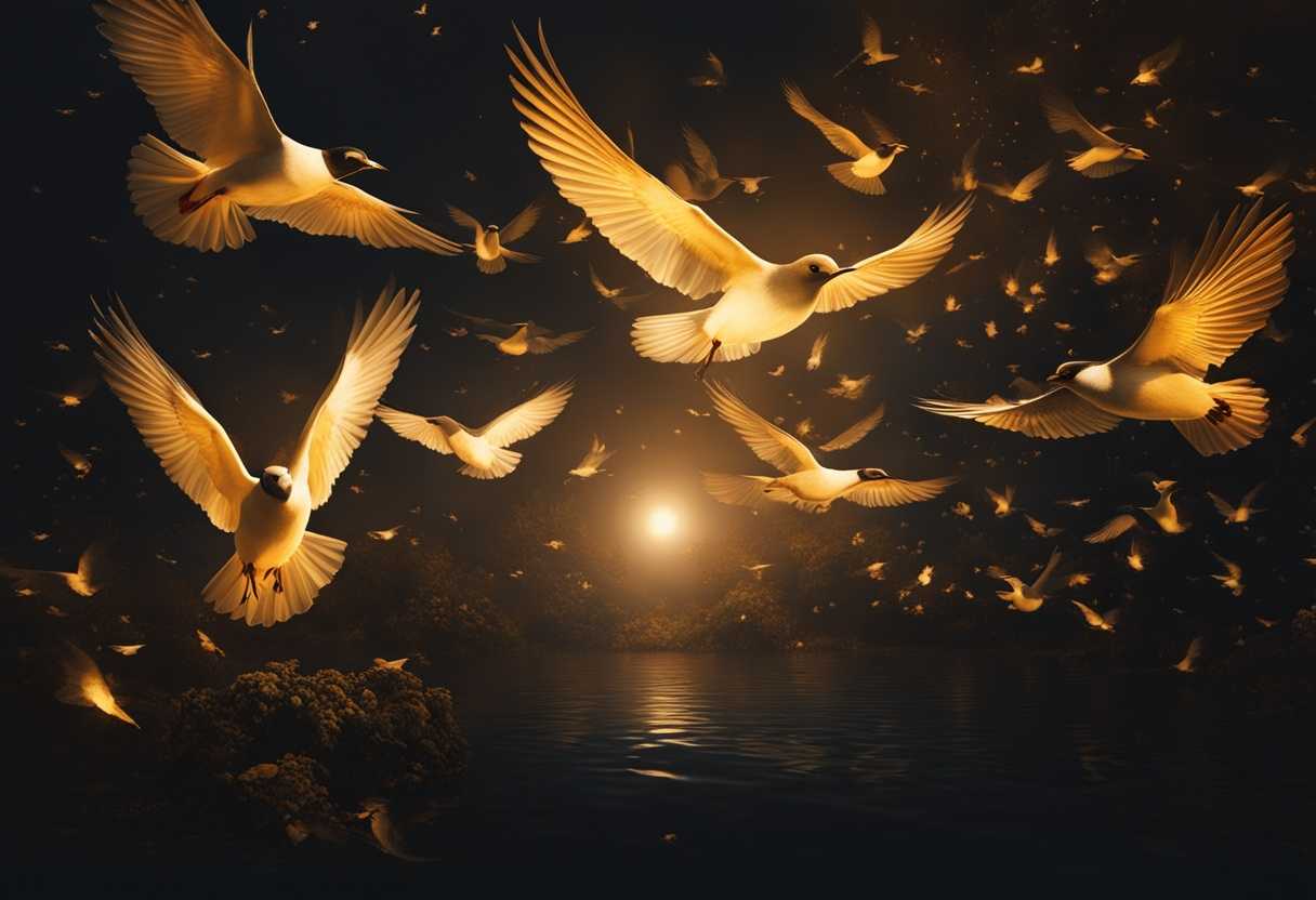 A-flock-of-glowing-birds-soar-from-dark-to-light-symbolizing-liberation-and-hope_blie