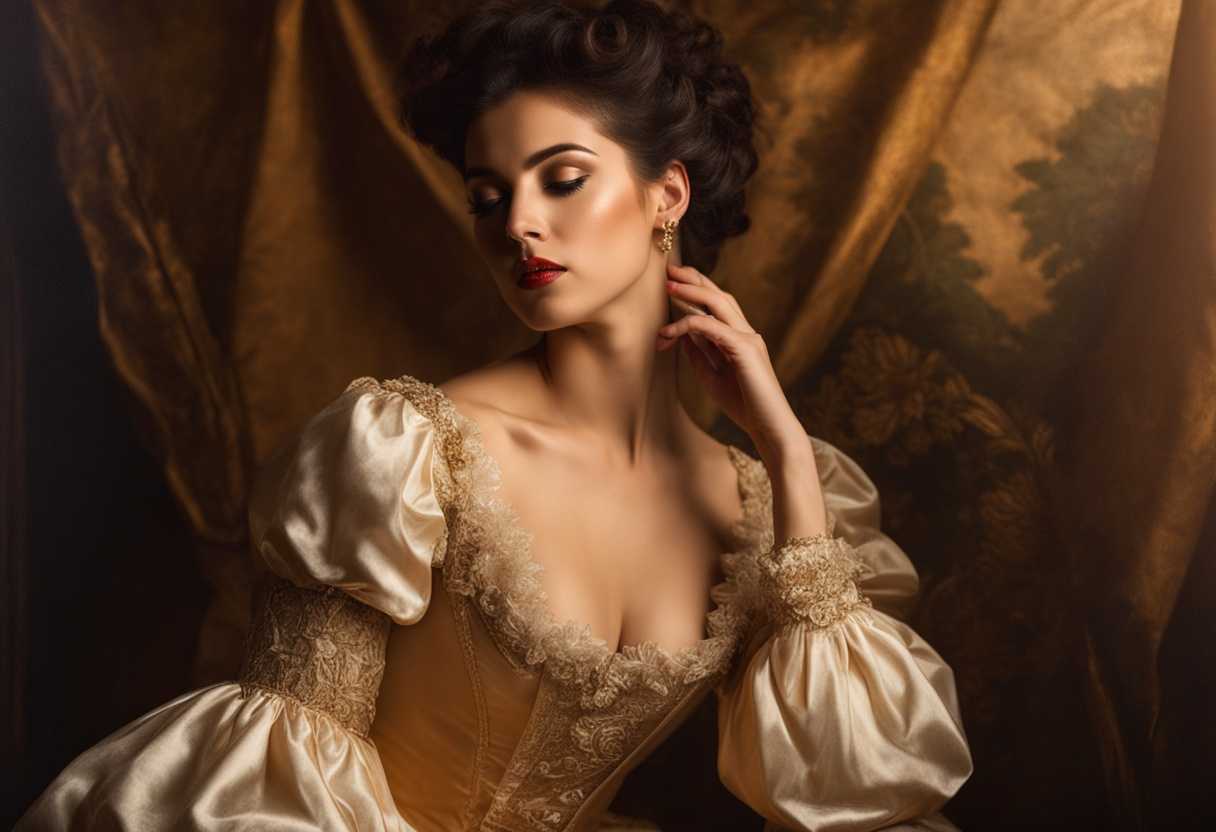 A-woman-in-vintage-attire-poses-seductively-in-warm-golden-light-evoking-nostalgia-and-desire_yrmi