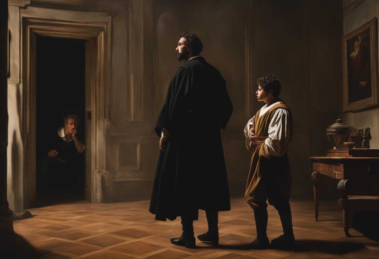 A-son-confronts-a-fugitive-in-a-dimly-lit-room-faces-tense-with-anticipation_nfuc