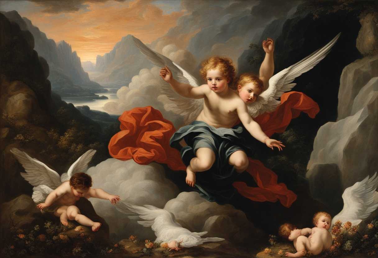 A-majestic-cherub-atop-a-fiery-mountain-embodying-power-mystery-strength-and-sorrow_fubp