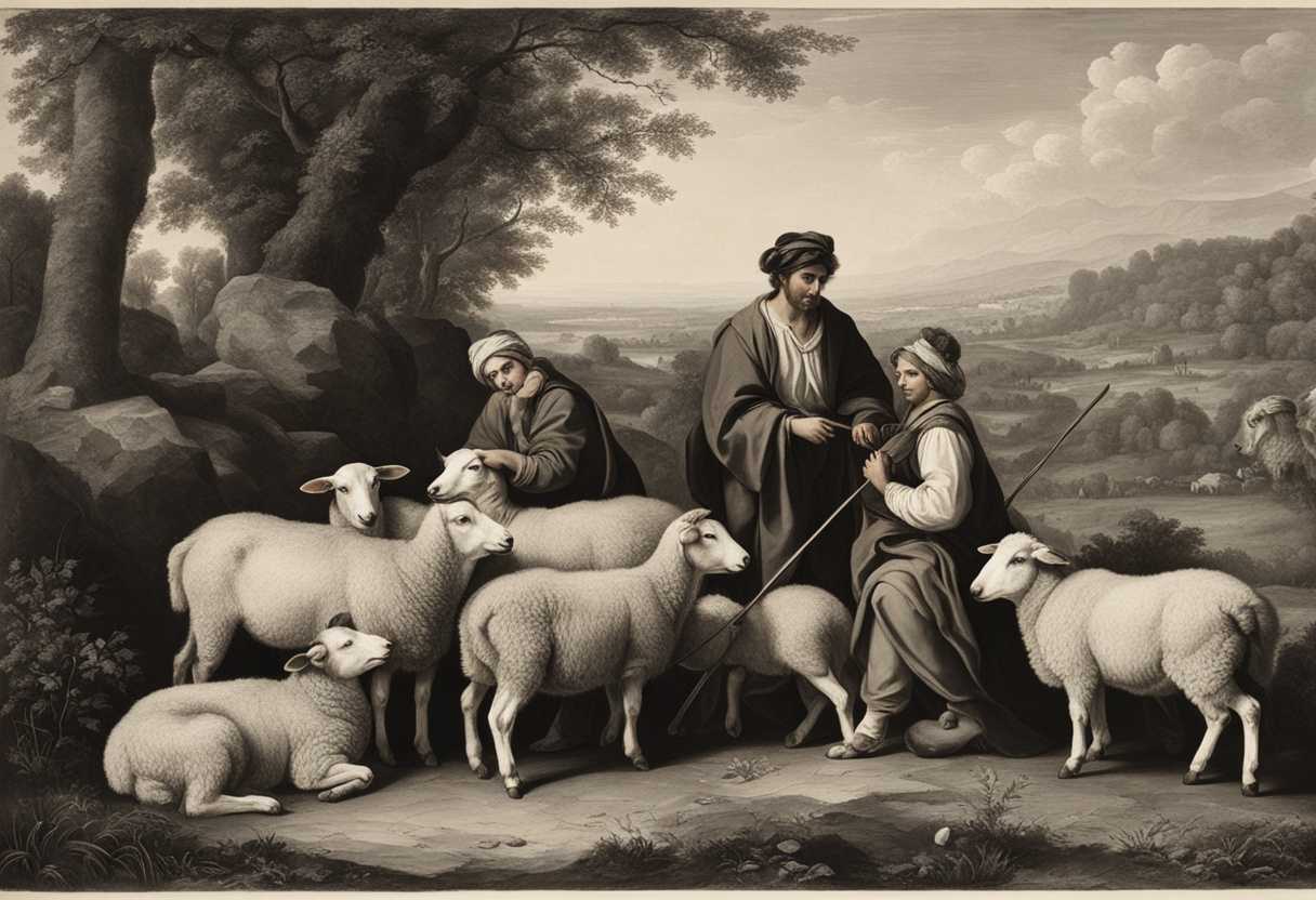 Shepherds-tend-to-their-sheep-in-a-serene-countryside-embodying-dedication-and-harmony_ycpg
