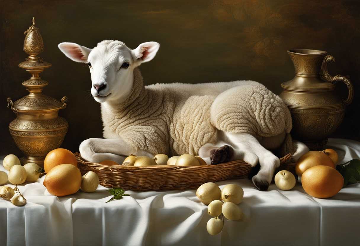 A-serene-morning-scene-a-lamb-surrounded-by-offerings-in-soft-light_nnhz