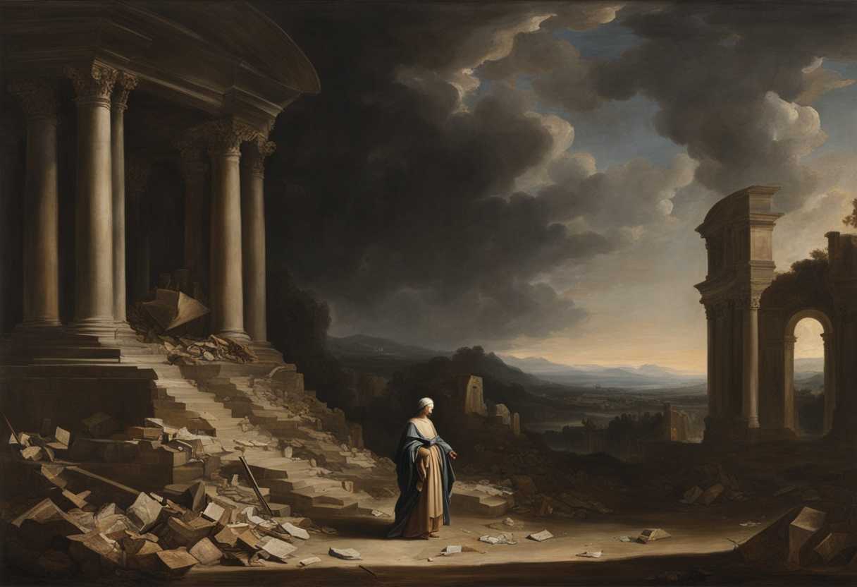 A-lone-figure-stands-amidst-a-landscape-of-desolation-surrounded-by-broken-altars-and-scattered-bon_tdzy