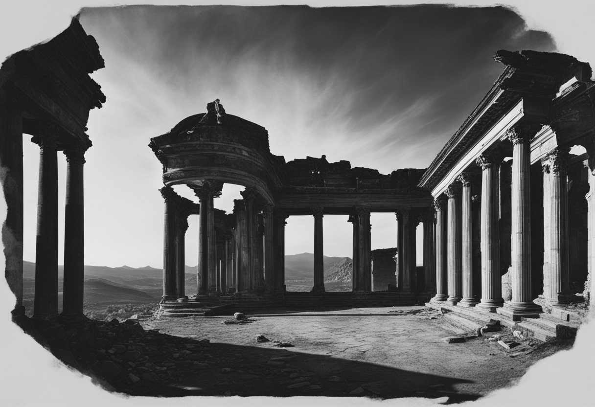 Abandoned-ruins-scattered-across-a-vast-barren-landscape-embodying-haunting-beauty-and-isolation_yixf