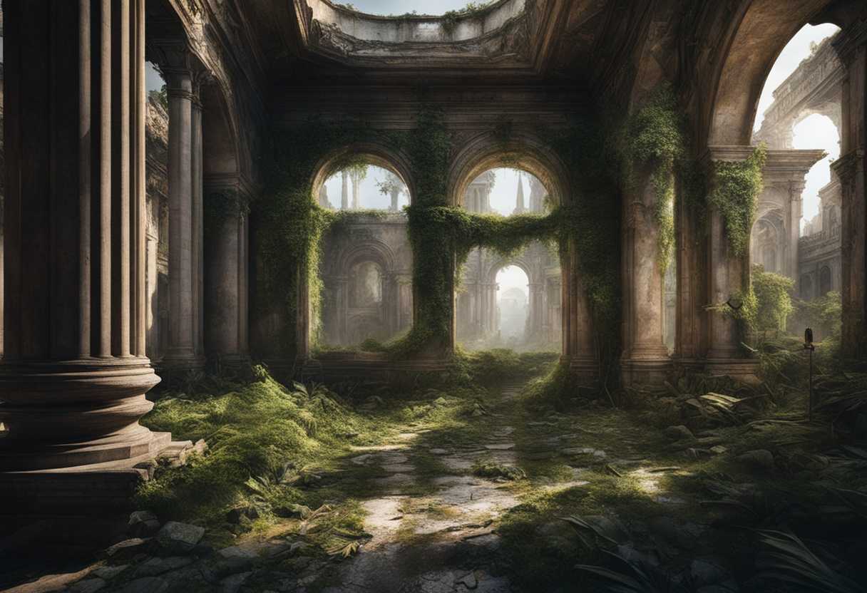 Post-apocalyptic-city-overgrown-ruins-resilient-survivors-amid-decay-former-glory-contrasted-with_lfed