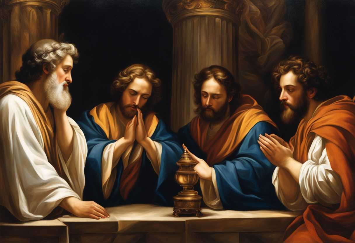 Apostles-in-prayer-illuminated-faces-serene-expressions-ancient-architecture-backdrop-timeless-r_amyh