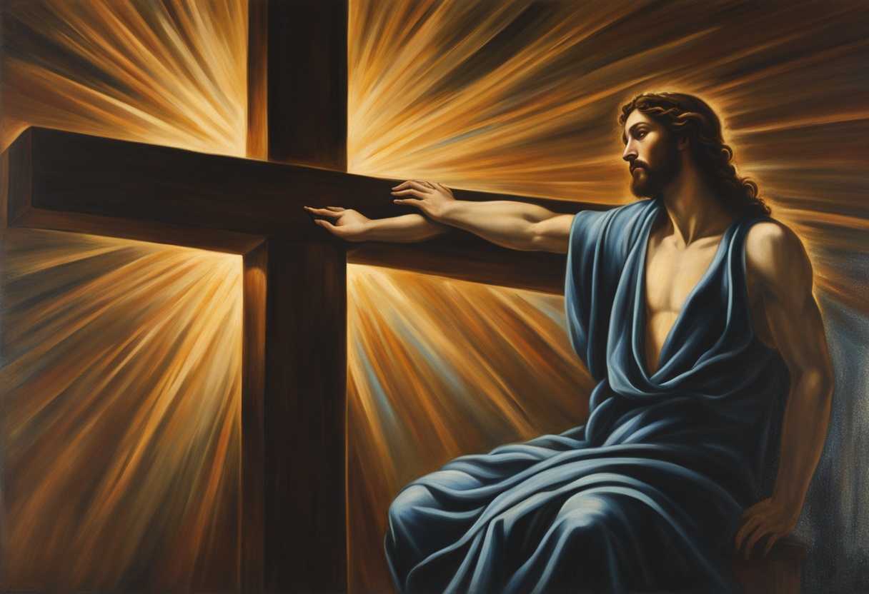 A-serene-painting-of-a-glowing-crucifix-with-Christ-radiating-peace-and-divine-love_eqro